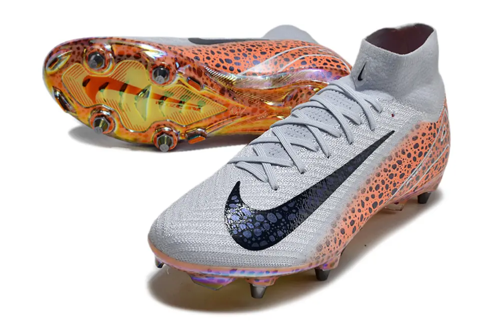 Nike Air Zoom Mercurial Superfly 10 Elite SG - Silver/Bright Orange/Black