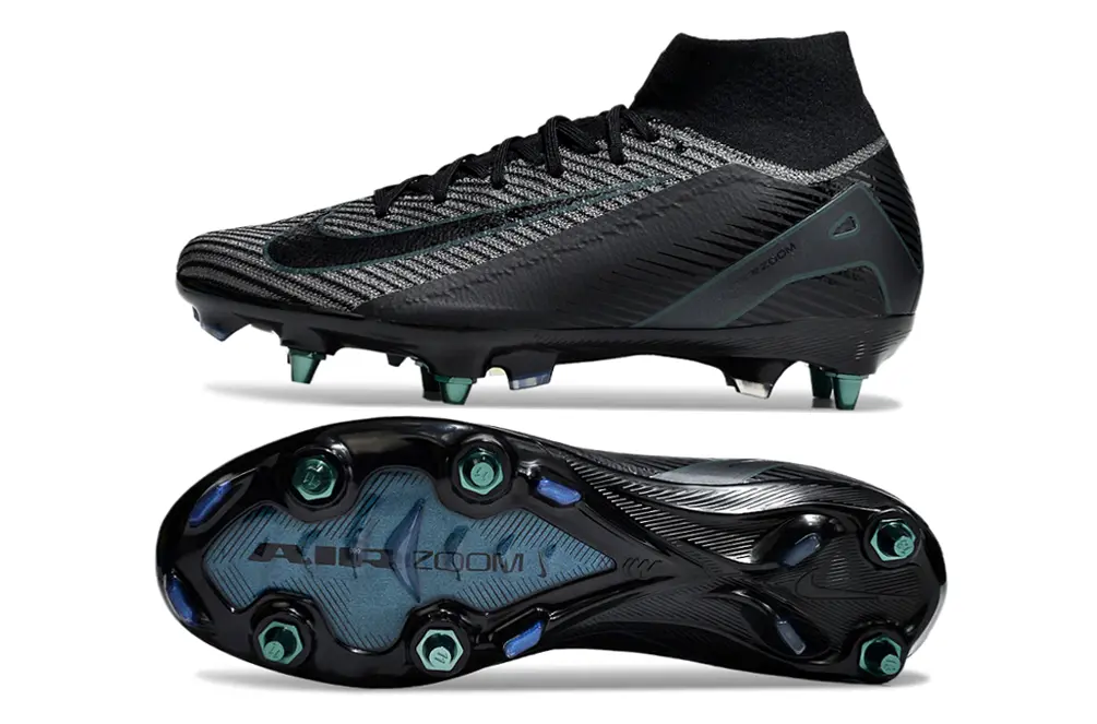 Nike Air Zoom Mercurial Superfly 10 Elite SG - Black/Graphite Blue/Steel Gray