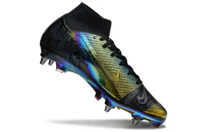 Nike Air Zoom Mercurial Superfly 10 Elite SG - Black/Metallic Gold/Rainbow Reflective