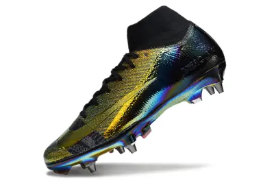 Nike Air Zoom Mercurial Superfly 10 Elite SG - Black/Metallic Gold/Rainbow Reflective