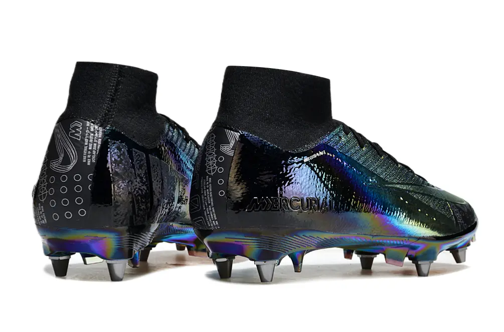 Nike Air Zoom Mercurial Superfly 10 Elite SG - Black/Metallic Gold/Rainbow Reflective