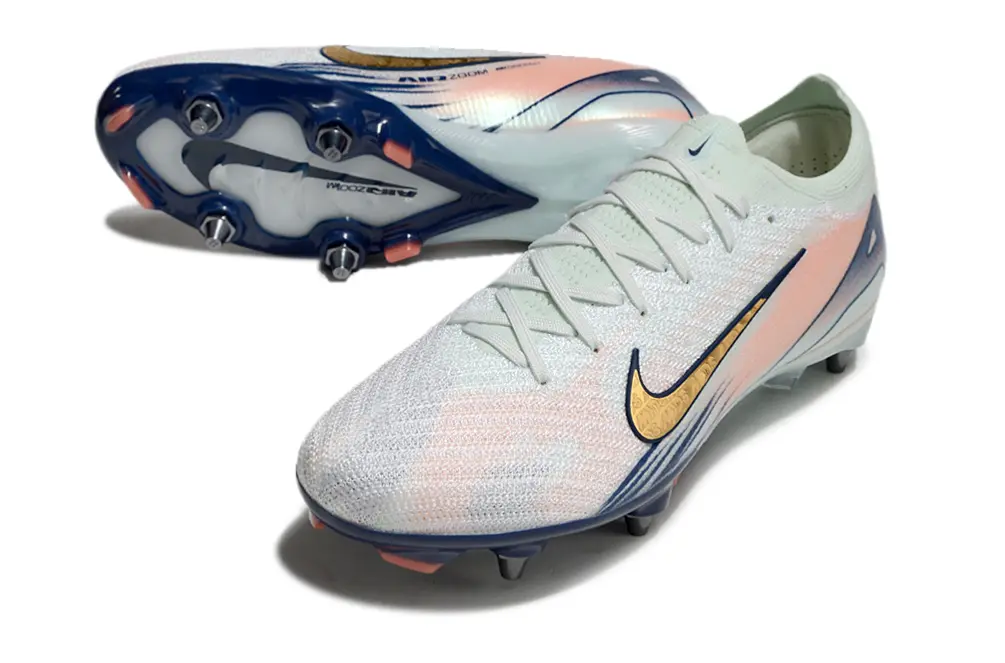 Nike Air Zoom Mercurial Vapor 16 Elite SG - White/Sky Blue/Coral