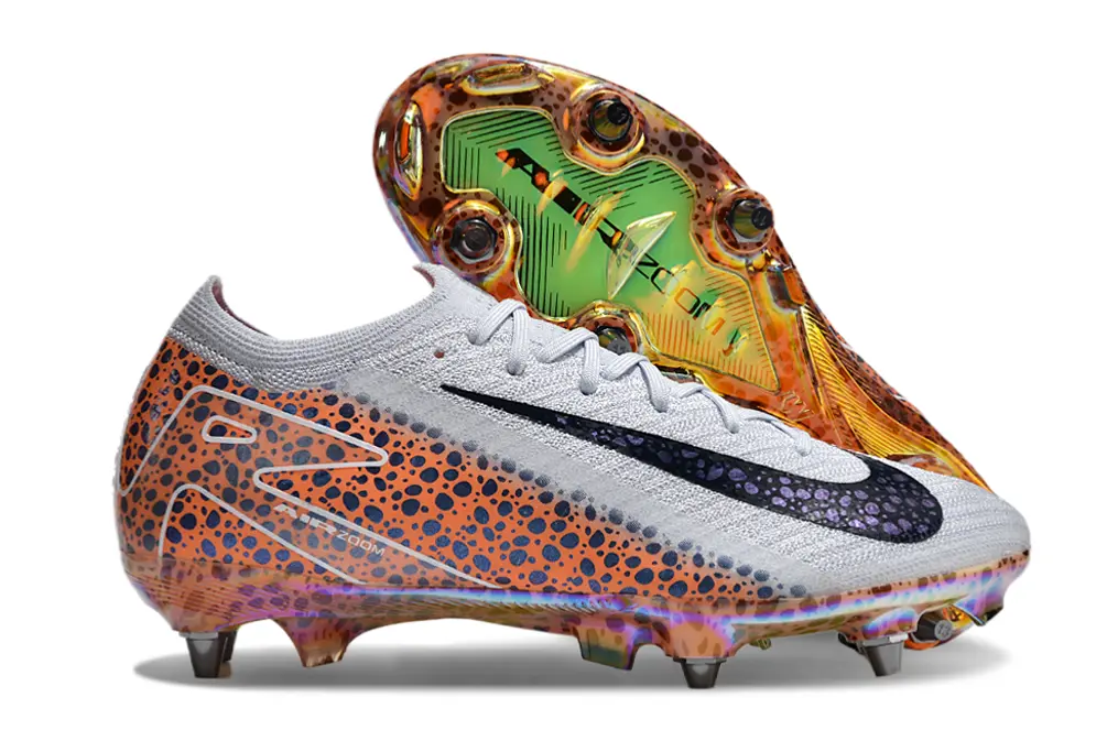 Nike Air Zoom Mercurial Vapor 16 Elite SG - Silver/Vibrant Orange/Deep Black