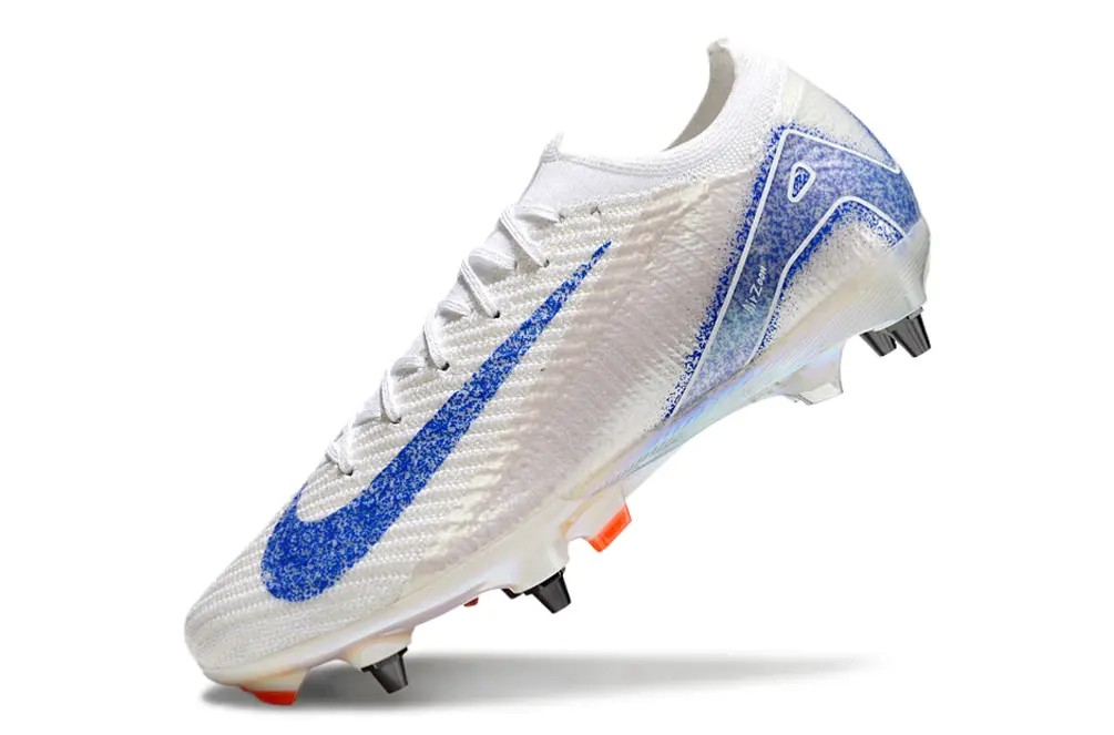 Nike Air Zoom Mercurial Vapor 16 Elite SG - White/Blue Sparkle/Orange Glint