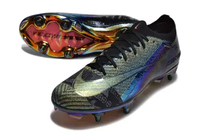 Nike Air Zoom Mercurial Vapor 16 Elite SG - Black/Iridescent Blue/Iridescent Orange