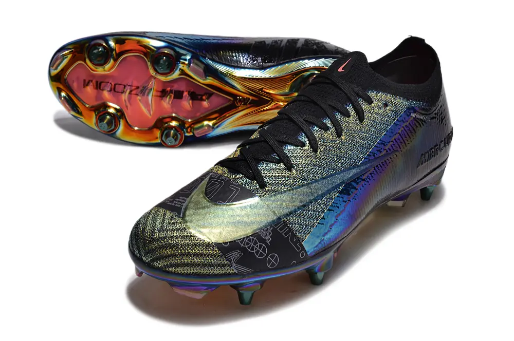 Nike Air Zoom Mercurial Vapor 16 Elite SG - Black/Iridescent Blue/Iridescent Orange
