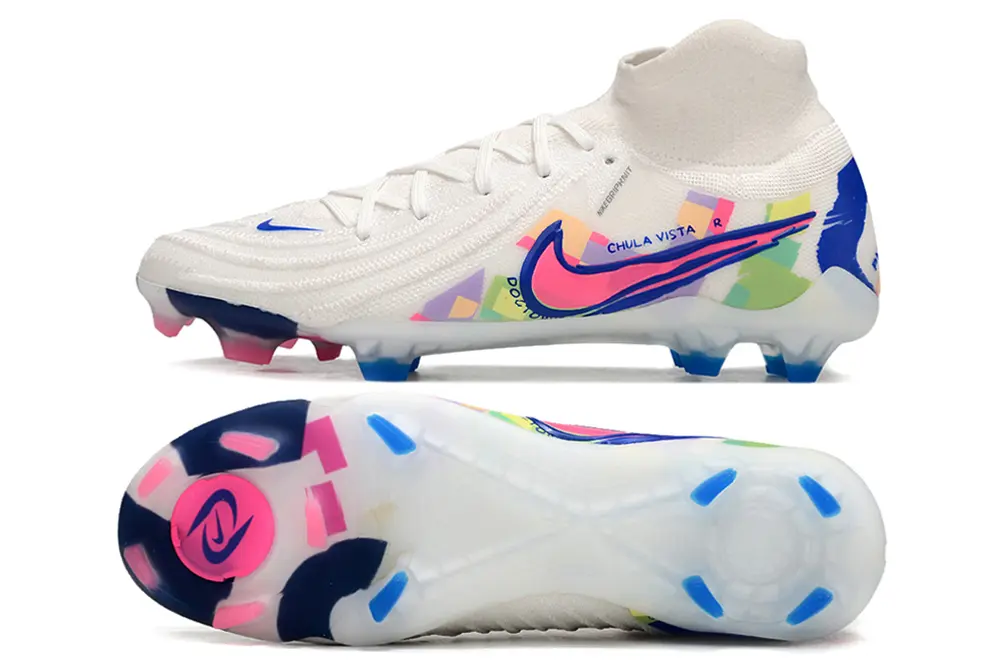 Nike Phantom Luna 2 Elite FG - White/Neon Pink/Light Blue