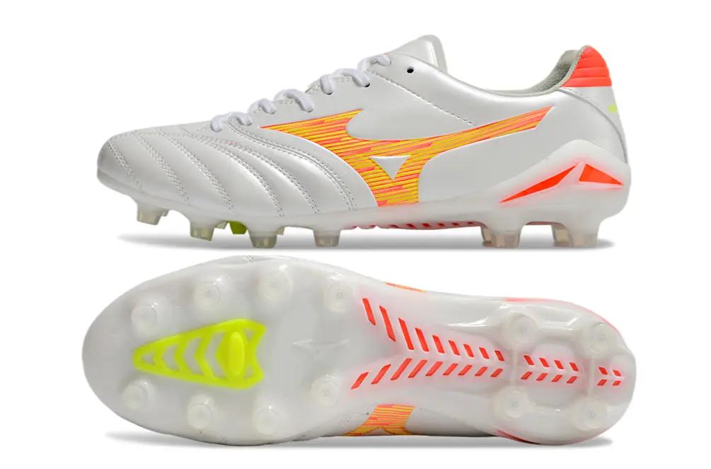 Mizuno Morelia Neo 3 FG - White/Vibrant Yellow/Neon Pink
