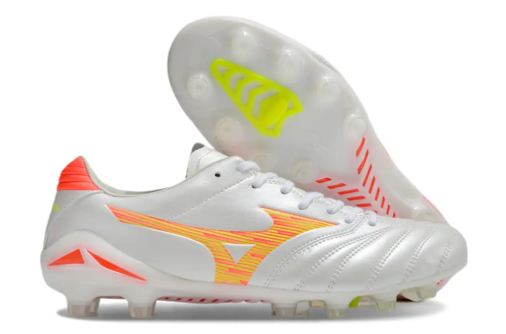 Mizuno Morelia Neo 3 FG - White/Vibrant Yellow/Neon Pink