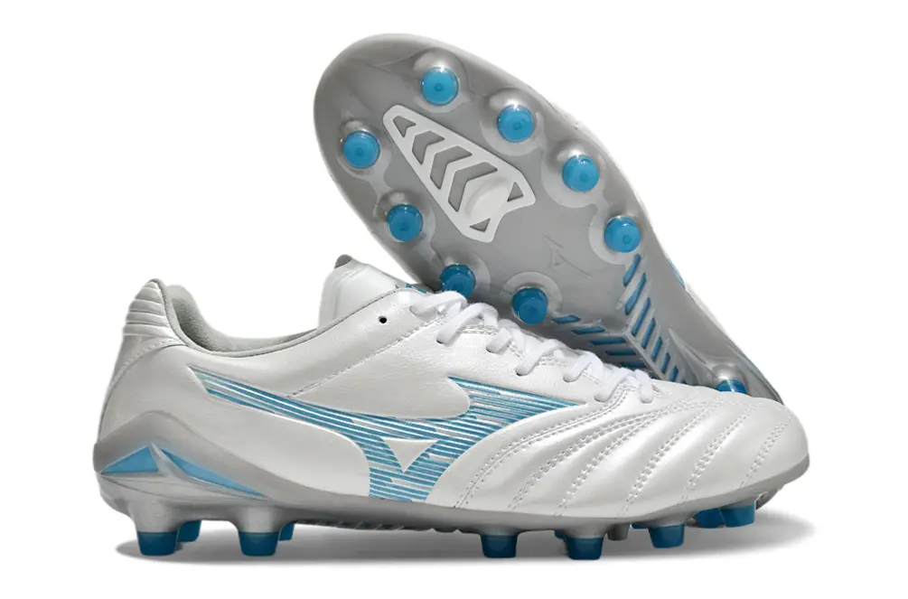 Mizuno Morelia Neo 3 FG - White/Ice Blue/Metallic Silver
