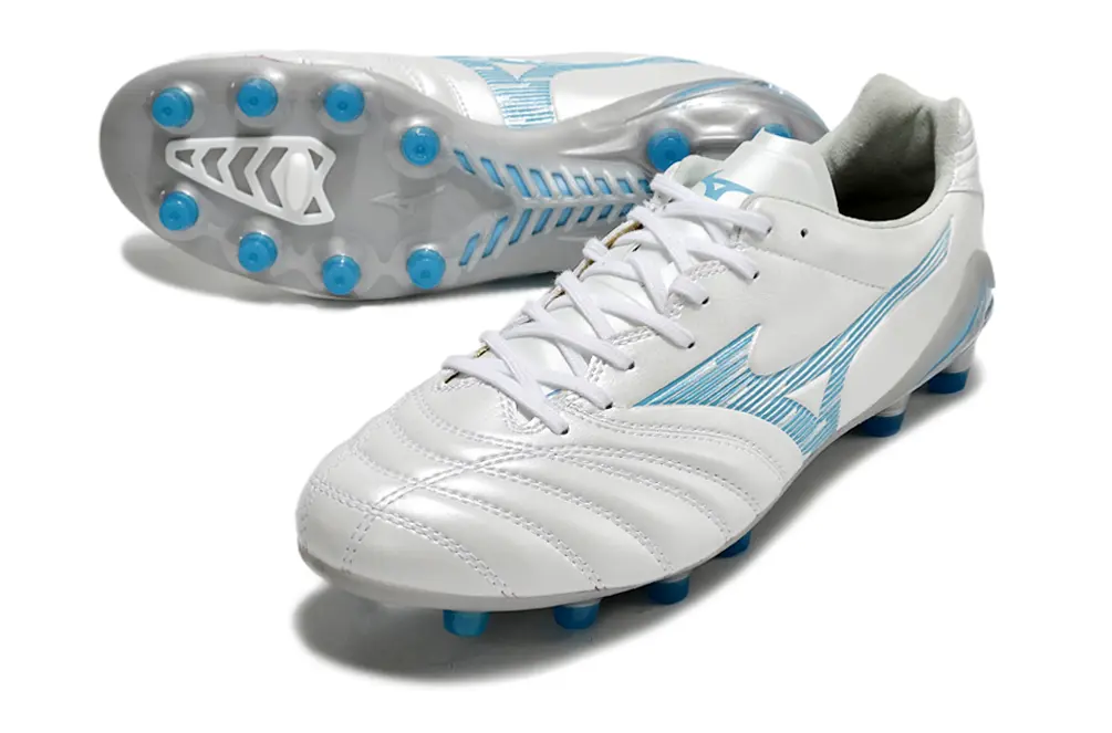 Mizuno Morelia Neo 3 FG - White/Ice Blue/Metallic Silver