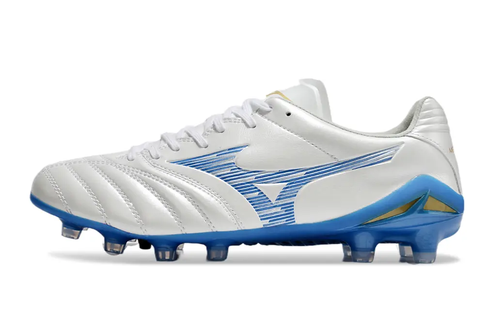 Mizuno Morelia Neo 3 FG - White/Sky Blue/Sunny Gold