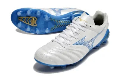 Mizuno Morelia Neo 3 FG - White/Sky Blue/Sunny Gold