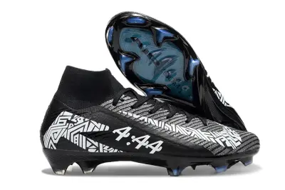 Nike Air Zoom Mercurial Superfly 10 Elite 444 FG - Black/Electric White/Shadow Grey