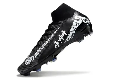 Nike Air Zoom Mercurial Superfly 10 Elite 444 FG - Black/Electric White/Shadow Grey