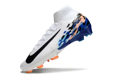 Nike Air Zoom Mercurial Superfly 10 Elite FG - White/Electric Blue/Coral Orange