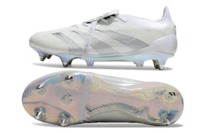 Adidas Predator 24 Elite Foldover Tongue SG - White/Iridescent Silver/Reflective Grey