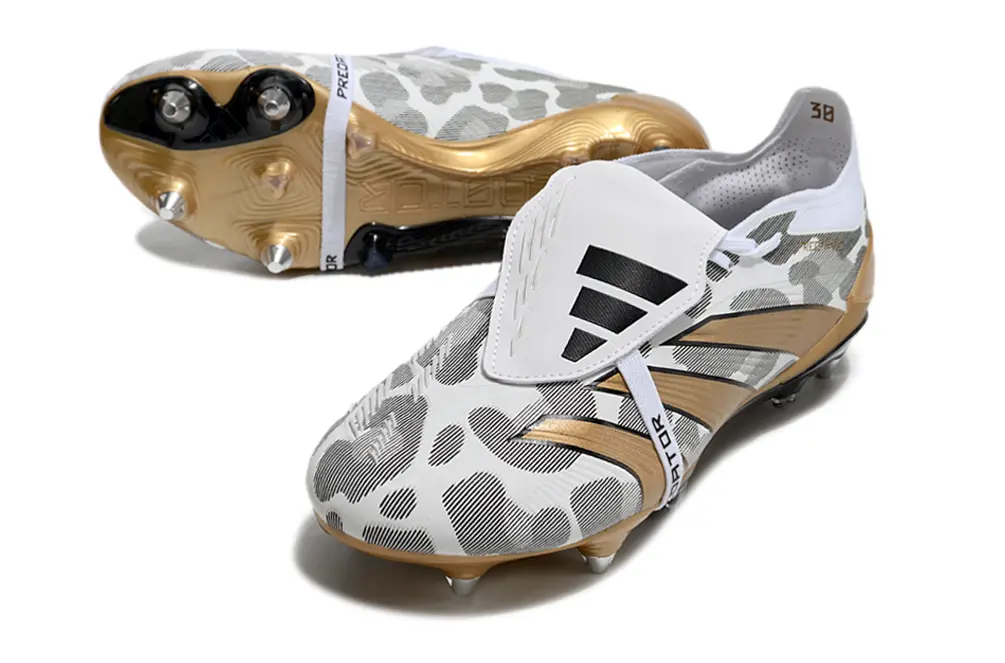 Adidas Predator 24 Elite Foldover Tongue SG - White/Metallic Gold/Black