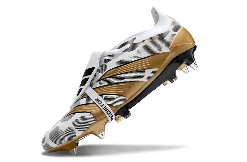 Adidas Predator 24 Elite Foldover Tongue SG - White/Metallic Gold/Black