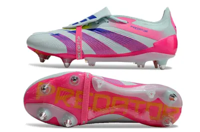 Adidas Predator 24 Elite Foldover Tongue SG - Gray/Electric Pink/Dynamic Blue