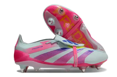 Adidas Predator 24 Elite Foldover Tongue SG - Gray/Electric Pink/Dynamic Blue