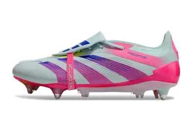 Adidas Predator 24 Elite Foldover Tongue SG - Gray/Electric Pink/Dynamic Blue