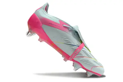 Adidas Predator 24 Elite Foldover Tongue SG - Gray/Electric Pink/Dynamic Blue