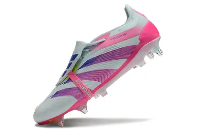 Adidas Predator 24 Elite Foldover Tongue SG - Gray/Electric Pink/Dynamic Blue