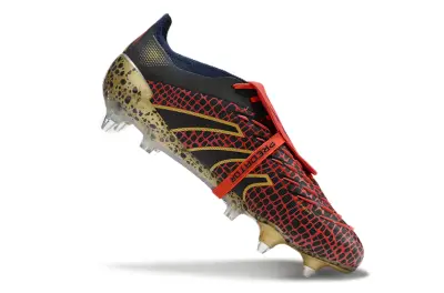 Adidas Predator 24 Elite Foldover Tongue SG - Black/Red Scales/Golden Accents