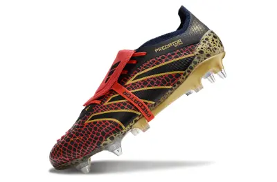 Adidas Predator 24 Elite Foldover Tongue SG - Black/Red Scales/Golden Accents