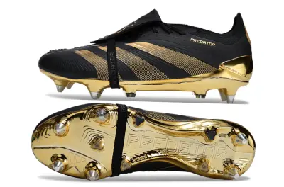 Adidas Predator 24 Elite Foldover Tongue SG - Black/Golden Black/Gold Shimmer