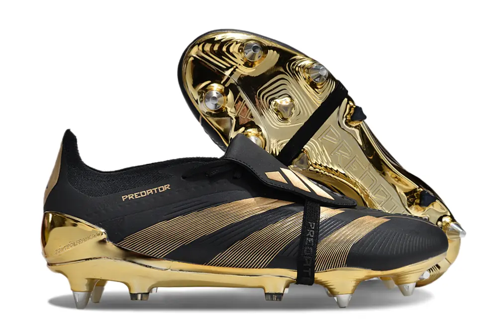Adidas Predator 24 Elite Foldover Tongue SG - Black/Golden Black/Gold Shimmer