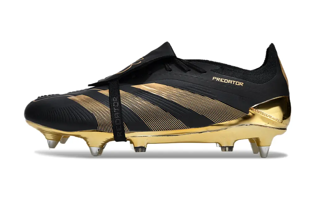 Adidas Predator 24 Elite Foldover Tongue SG - Black/Golden Black/Gold Shimmer