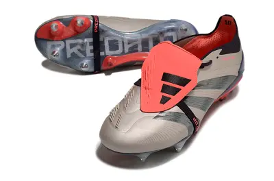 Adidas Predator 24 Elite Foldover Tongue SG - Grey/Vibrant Red/Deep Blue