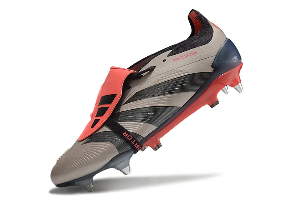 Adidas Predator 24 Elite Foldover Tongue SG - Grey/Vibrant Red/Deep Blue