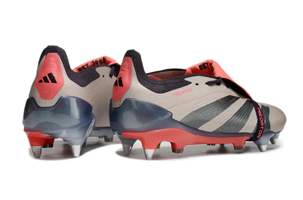 Adidas Predator 24 Elite Foldover Tongue SG - Grey/Vibrant Red/Deep Blue