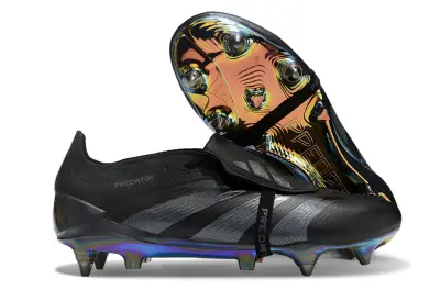Adidas Predator 24 Elite Foldover Tongue SG - Black/Electric Blue/Iridescent Gold