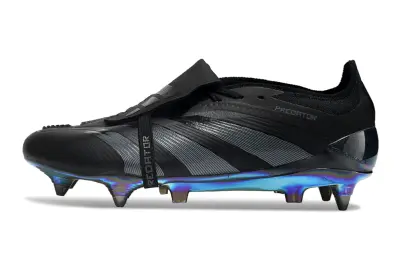 Adidas Predator 24 Elite Foldover Tongue SG - Black/Electric Blue/Iridescent Gold