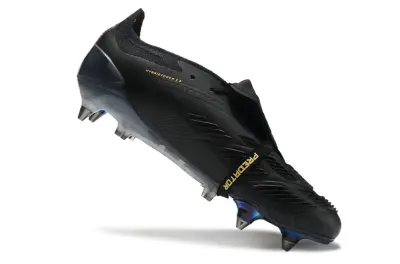 Adidas Predator 24 Elite Foldover Tongue SG - Black/Electric Blue/Iridescent Gold