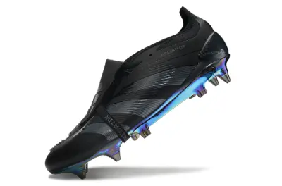 Adidas Predator 24 Elite Foldover Tongue SG - Black/Electric Blue/Iridescent Gold