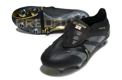 Adidas Predator 24 Elite Foldover Tongue SG - Black/Metallic Silver/Glacier Blue