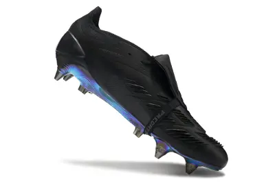 Adidas Predator 24 Elite Foldover Tongue SG - Black/Metallic Silver/Glacier Blue