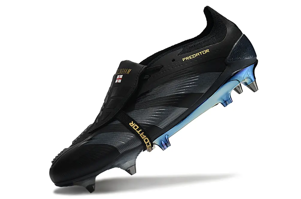 Adidas Predator 24 Elite Foldover Tongue SG - Black/Metallic Silver/Glacier Blue