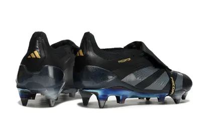 Adidas Predator 24 Elite Foldover Tongue SG - Black/Metallic Silver/Glacier Blue