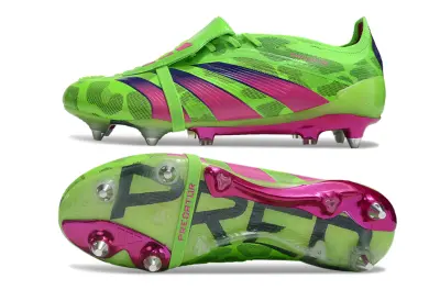 Adidas Predator 24 Elite Foldover Tongue SG - Green/Neon Green/Fuchsia Pink