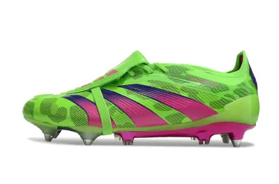 Adidas Predator 24 Elite Foldover Tongue SG - Green/Neon Green/Fuchsia Pink