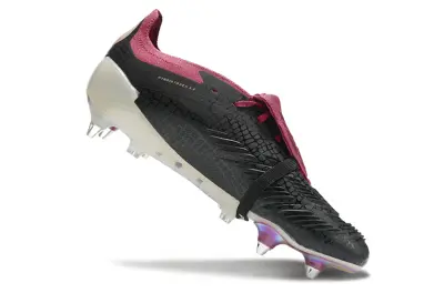 Adidas Predator 24 Elite Foldover Tongue SG - Black/Crimson Red/Iridescent White