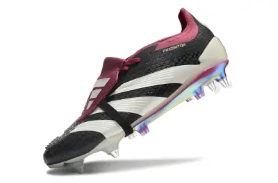 Adidas Predator 24 Elite Foldover Tongue SG - Black/Crimson Red/Iridescent White