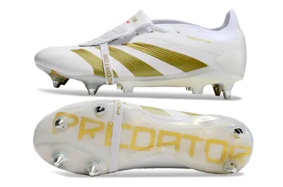 Adidas Predator 24 Elite Foldover Tongue SG - White/Gold Accent/Impact White