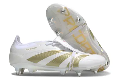 Adidas Predator 24 Elite Foldover Tongue SG - White/Gold Accent/Impact White